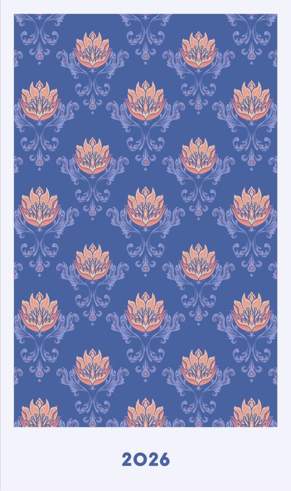 Мини ежедневник. Уильям Моррис (А6, 80 л., мягкая обложка, синий)