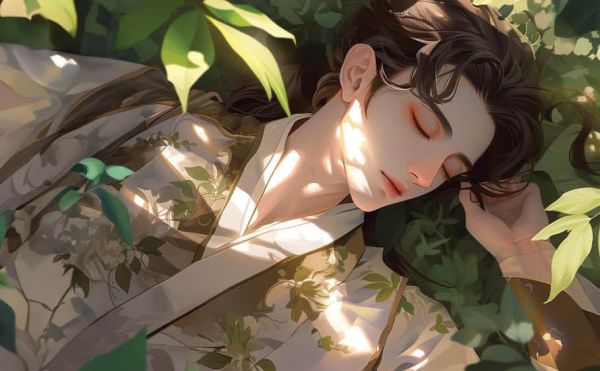 Кардхолдер. Маньхуа. Спящий принц (в форме книжки, 215х65 мм)