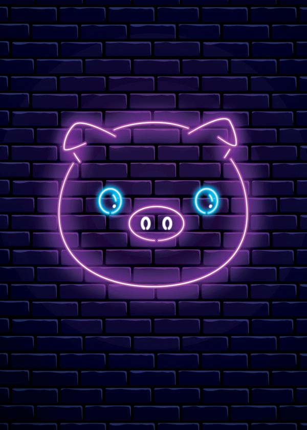 Поросенок. Тетрадь общая (А5, 48 л., накидки, клетка-стандарт)